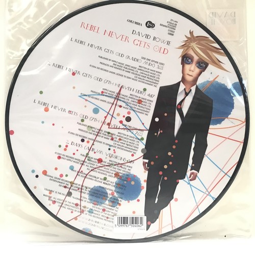 32 - DAVID BOWIE ‘REBEL NEVER GETS OLD’ 12”PICTURE DISC. Picture Disc ; RARE Sony Music / Columbia: 67504... 