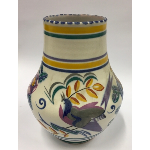 11 - Poole Pottery shape 203 JS pattern vase 7.8