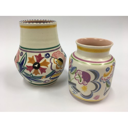 26 - Poole Pottery shape 112 FL pattern vase 4.8