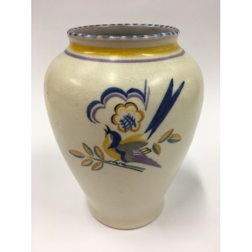 34 - Poole Pottery shape 336 MD pattern vase decorated by Marjorie Batt 6.75