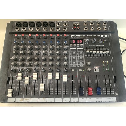 560 - DYNACORD POWERMATE 600 MIXER. This is a 2 x 300 watt powered mixer with dual stereo effects. Powers ... 