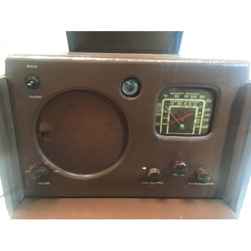 563 - VINTAGE RADIO / RECORD PLAYER. A Rare Libertyphone Automatic Record Changer And Wireless Portable Se... 