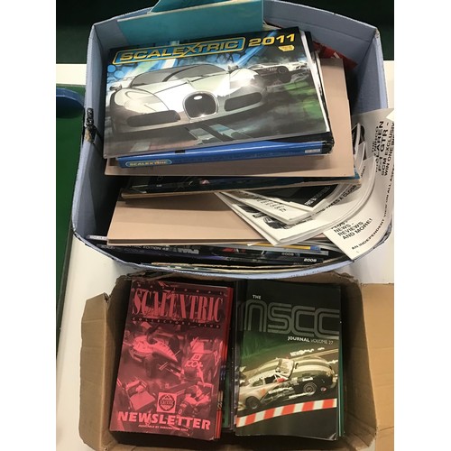 63 - 2 X boxes of various Scalextric magazines and books.