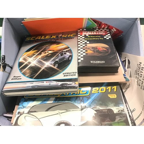 63 - 2 X boxes of various Scalextric magazines and books.