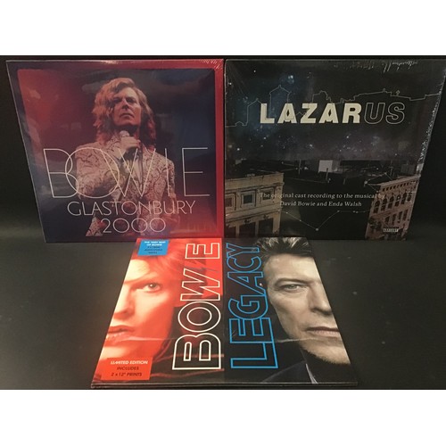31 - 3 SEALED DAVID BOWIE ALBUMS. Here we have titles - The Very Best Of Bowie (Legacy) to include 2 x li... 