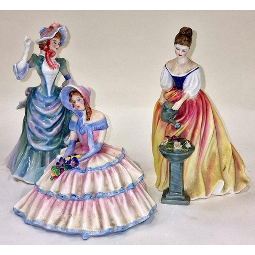 28 - Royal Doulton vintage figurines   Day Dreams HN1731, Loyal Friend Hn3358, Alexandra HN3286