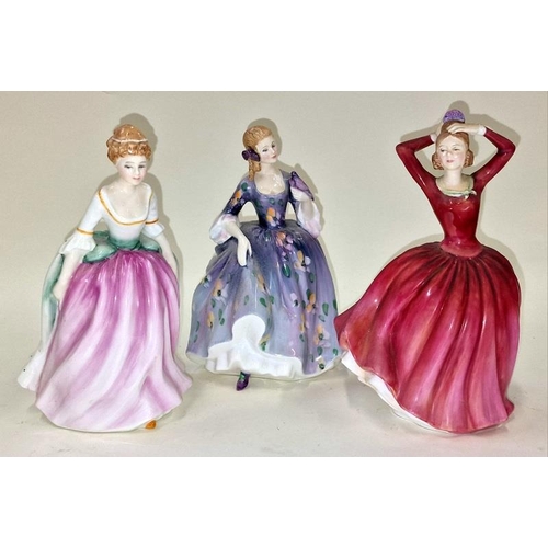 30 - Royal Doulton vintage figurines  Katrina HN2327, Nicola HN2839, Alison HN 3264