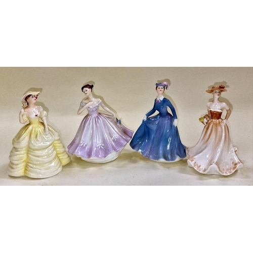 57 - Coalport medium  lady figurines Catriona, Cassie, Meryl, and Ann