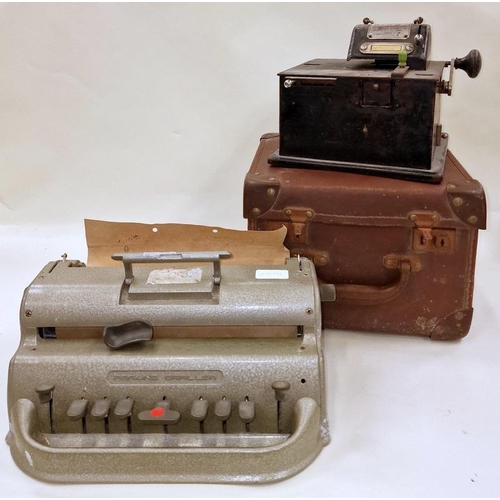 63 - Vintage franking machine together with a Perkins Brailler machine (2).