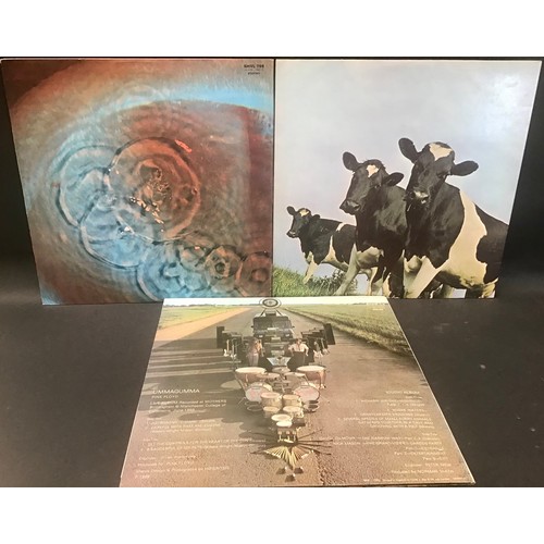 134 - PINK FLOYD VINAL ALBUMS X 3. NIce selection here to include ‘Ummagumma’ double album on Harvest SHDW... 