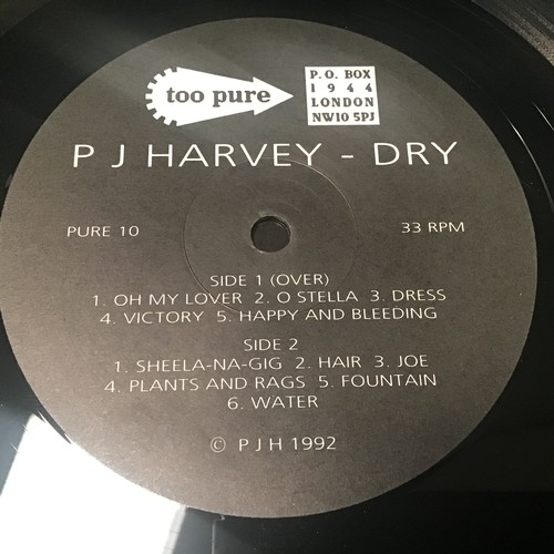 322 - P J HARVEY ‘DRY’RARE ORIGINAL NUMBERED LTD ED UK DOUBLE VINYL LP WITH DEMO DISC. Numbered limited ed... 