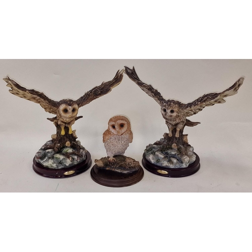 55 - 3x Owl Figures