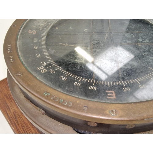 64 - Military issue gimble compass model type P10 no 25953