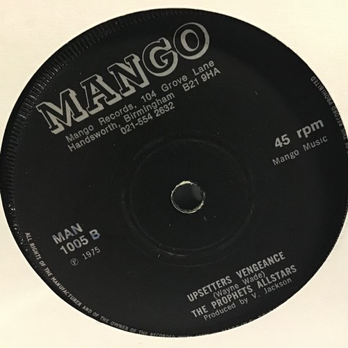 514 - WAYNE WADE - BLACK IS OUR COLOUR 7'' REGGAE 45? On Mango Records MAN 1005 from 1975 and found here i... 