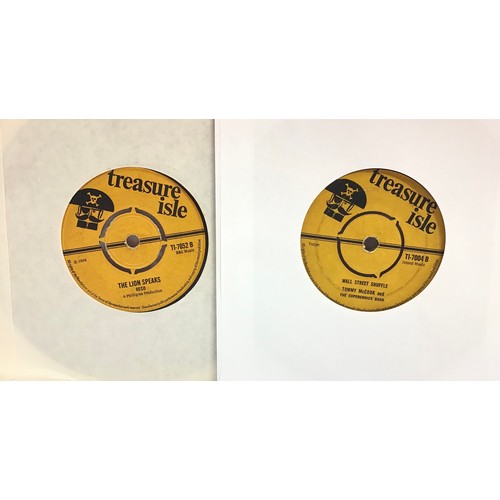 517 - 2 X REGGAE 7” VINYL SINGLES. Artists here are - Andy Capp ‘Popatop’ on Treasure Island  TI-7052 from... 