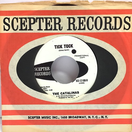 527 - THE CATALINAS 7” PROMO  VINYL SINGLE ‘ YOU HAVEN’T THE RIGHT’. Northern tune here on US Scepter Reco... 