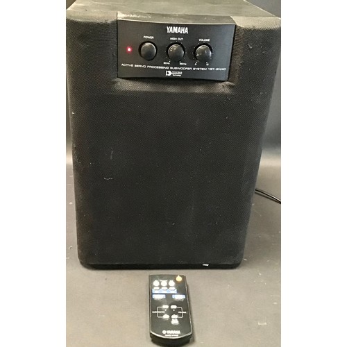 644 - YAMAHA SUB BASS SPEAKER UNIT. This is model No. YST - SW40 and is found complete with remote control... 