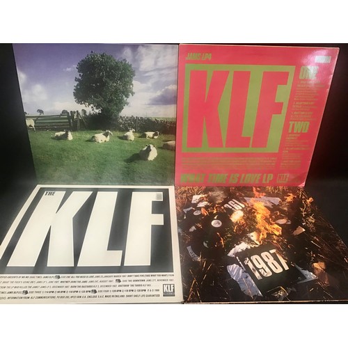 327 - SELECTION OF 4 JAMS/KLF VINYL LP RECORDS. Titles here are as follows - Chill Out - What Time Is Love... 