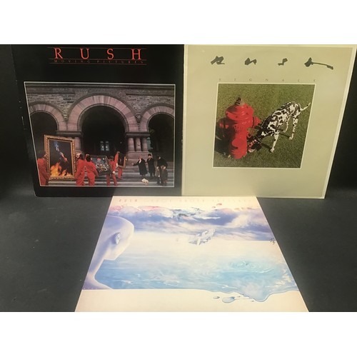 225 - SELECTION OF 3 RUSH VINYL LP RECORDS. Starting with ‘Grace Under Pressure’ - Signals’ and Moving Pic... 