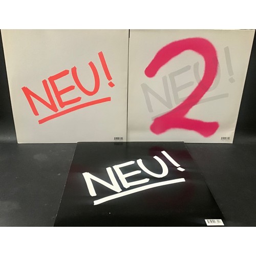 391 - NEU! VINYL LP RECORDS X 3. These Krautrock ensemble are as followed - Neu! ‘75 - Neu! (White vinyl) ... 