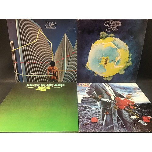 182 - YES VINYL LP RECORDS X 4. Here we have a selection with titles as follows - Close To The Edge - Frag... 