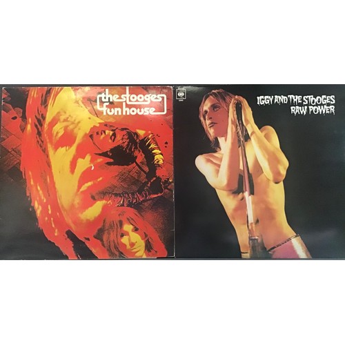 144 - THE STOOGES VINYL LP RECORDS X 2. These two albums are entitled - Raw Power on CBS 32083 from 1973  ... 