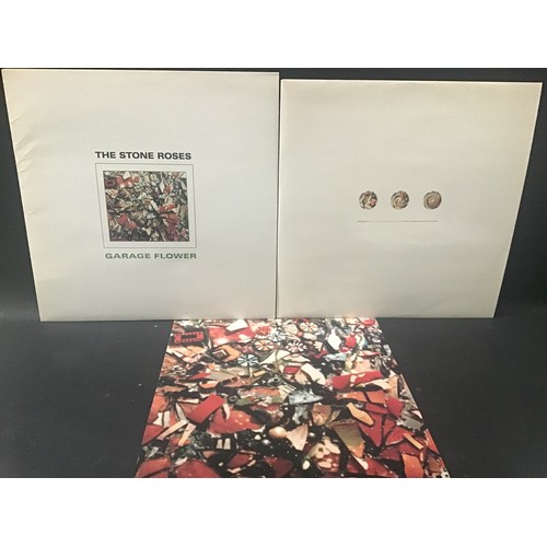 148 - STONE ROSES LP ‘GARAGE FLOWER’ WITH ART PRINT. Here we find an Ex copy on Garage Flower Records comp... 