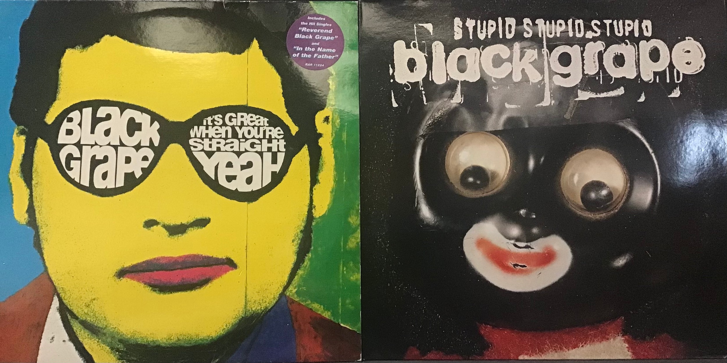 2 X BLACK GRAPE VINYL LP RECORDS. Original releases here enaltd