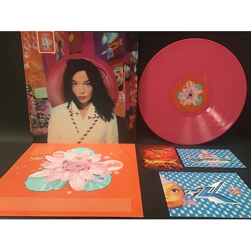 105 - BJORK ‘POST’ PINK VINYL LP RECORD. Lovely copy of this 1995 release on pink coloured vinyl which is ... 