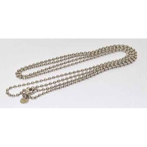 387 - Tiffany & Co fully hallmarked silver necklace.