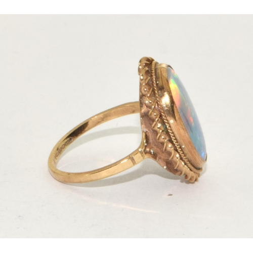 267 - A 9ct gold opal ring Size L , 3grams.