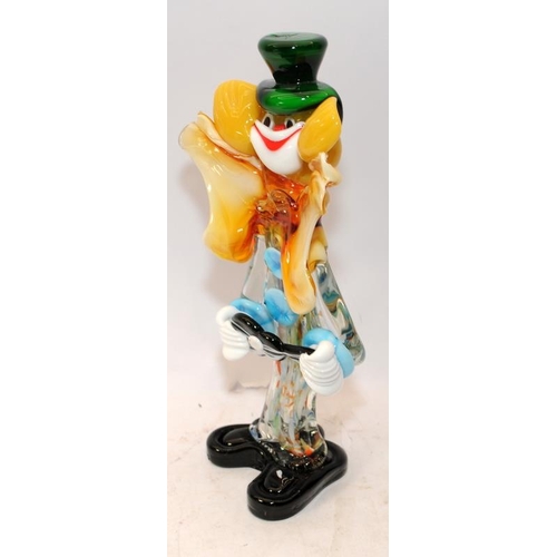 10 - Vintage Murano glass clown figure 30cms tall