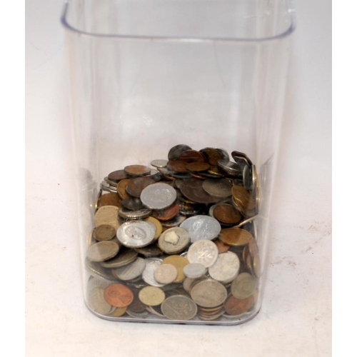 110 - Tub of foreign coins