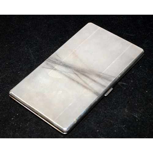 353 - Large Sterling Silver cigarette case. Hallmarked 
 by Adie Bros for Birmingham 1936. 237g