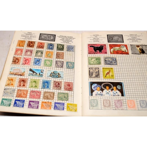 192 - 5 x schoolboy stamp albums with a good selection of world stamps