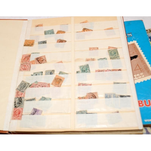 192 - 5 x schoolboy stamp albums with a good selection of world stamps