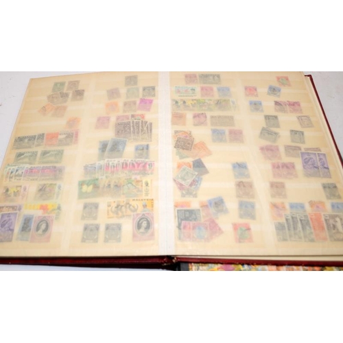 195 - 3 x stock books containing a good selection of mostly Commonwealth stamps including early examples