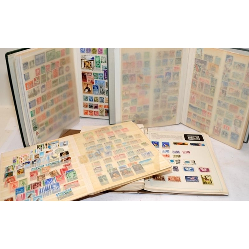 199 - A vintage Stanley Gibbons Worldex stamp album containing a schoolboy collection of stamps together w... 