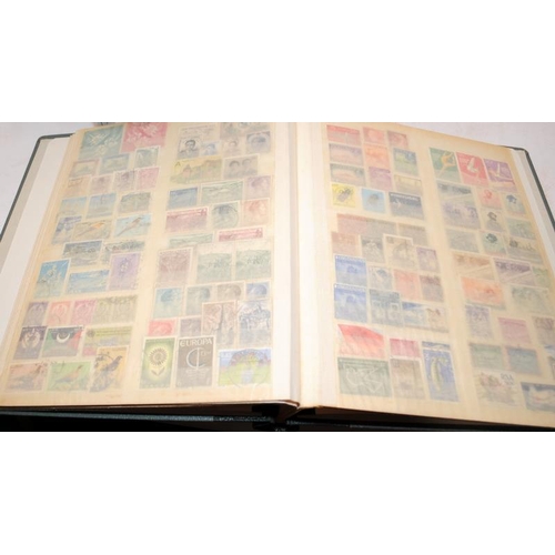 199 - A vintage Stanley Gibbons Worldex stamp album containing a schoolboy collection of stamps together w... 