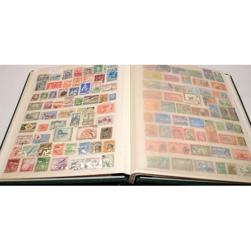 199 - A vintage Stanley Gibbons Worldex stamp album containing a schoolboy collection of stamps together w... 