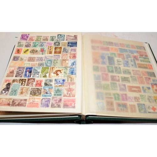 199 - A vintage Stanley Gibbons Worldex stamp album containing a schoolboy collection of stamps together w... 