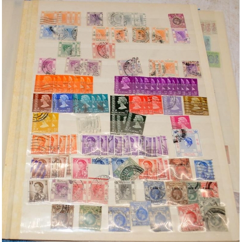 200 - Good selection of stamp albums and stock books featuring UK, Brazil, Hong Kong etc. Worth a look thr... 