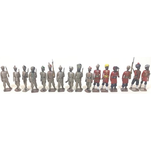 2 - Lead soldiers misc Indian infantry Rattrays Sihks, Wilds Rifles etc (16) to inculde Britains