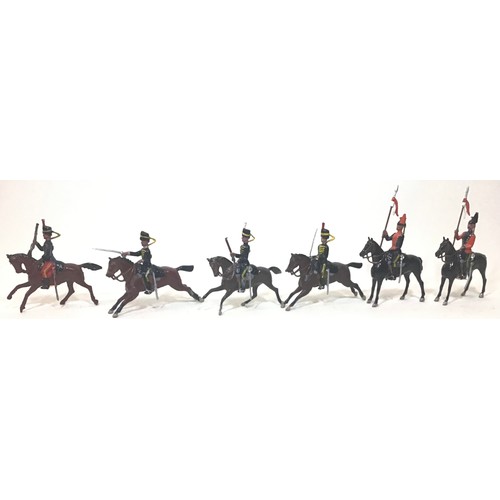 51 - Lead soldiers British cavalry 1914 Kings Own (6)to include Britains