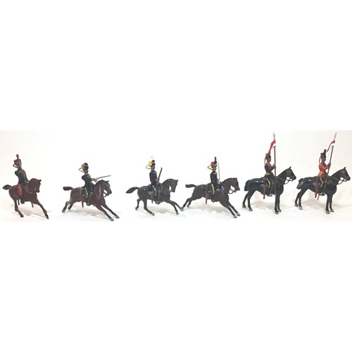 51 - Lead soldiers British cavalry 1914 Kings Own (6)to include Britains