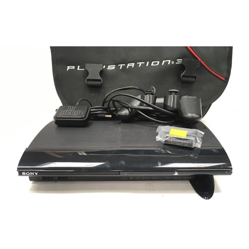 431 - A PlayStation 3 bag that contains a PlayStation 3 along with wires and a controller