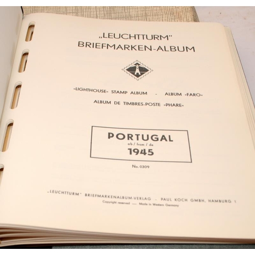 201 - Two top quality vintage Lighthouse illustrated stamp albums: Portugal from 1945 and Spain from 1936,... 