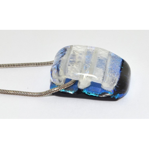 412 - Silver Murano Glass Necklace