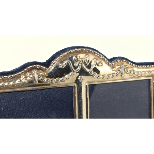 383 - Small Silver Double Photo Frame