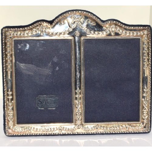 383 - Small Silver Double Photo Frame